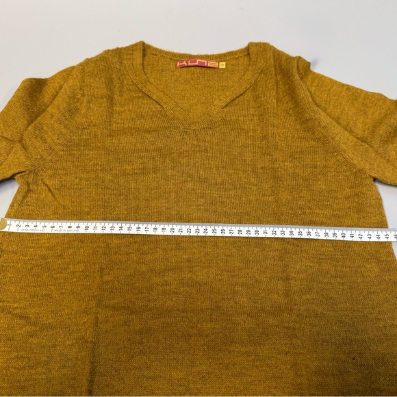 Kuna Baby Alpaca Sweater, Mustard/Gold, Pullover, V Neck, Sz S - Picture 11 of 13